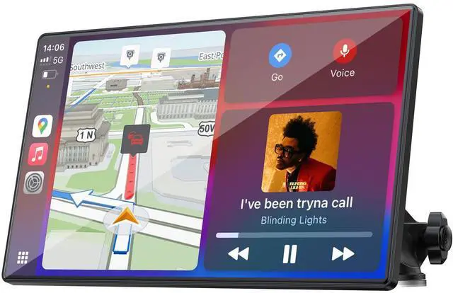 Main image of Carplay Screen for Car, 9'' Wireless CarPlay & Android Auto- Upgrade Portable Touchscreen with Bluetooth, Mirror Link, Voice Control, Hands-Free Calling,Plug & Play Car Play Screen