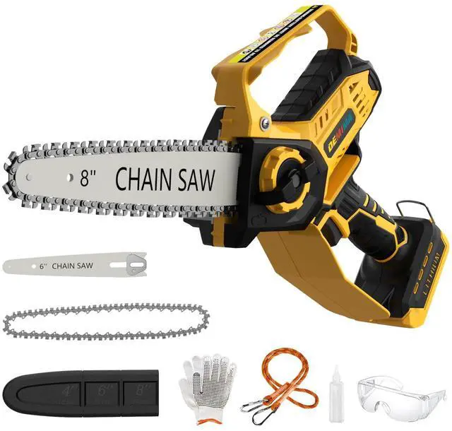 Main image of Mini Chainsaw for Dewalt 20V Max Battery, 8-Inch and 6-Inch 2-IN-1 Cordless Electric Chain saw with Brushless Motor and Auto-Oiler, 800W Hand Mini Chainsaw for Tree Pruning Wood Cutting(No Battery)