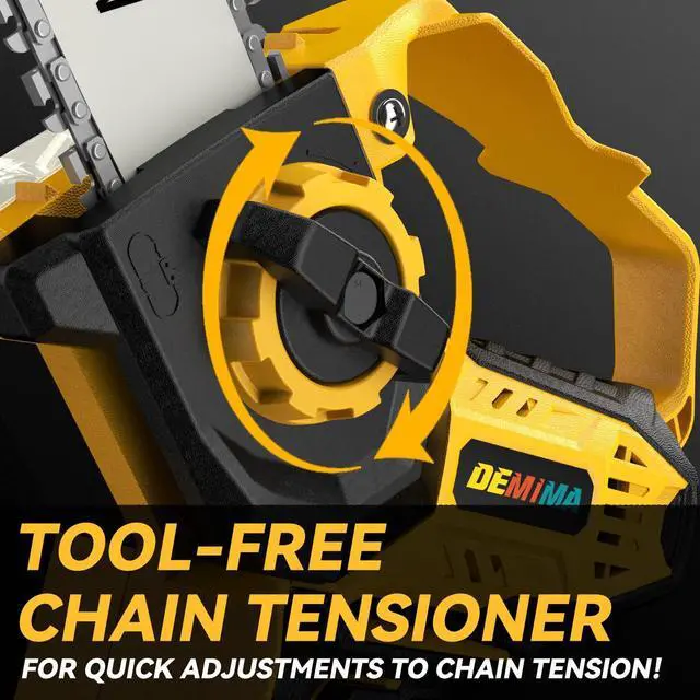 Alt view image 5 of 7 - Mini Chainsaw for Dewalt 20V Max Battery, 8-Inch and 6-Inch 2-IN-1 Cordless Electric Chain saw with Brushless Motor and Auto-Oiler, 800W Hand Mini Chainsaw for Tree Pruning Wood Cutting(No Battery)