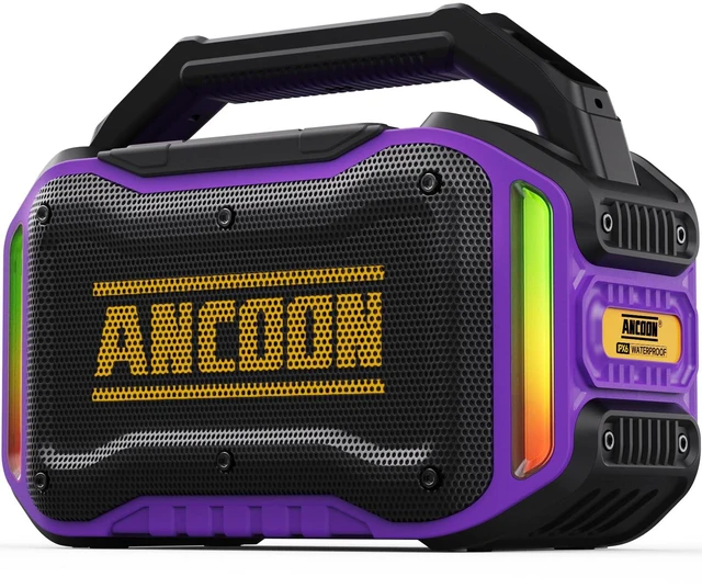 Main image of Speakers Bluetooth Wireless: 80W(Peak) Loud Speaker with Bass, 20H Playtime, IPX6 Waterproof, Large Jobsite Speakers for Work, Outdoor, Workshop, Garage, Portable Speaker with TWS (Purple)