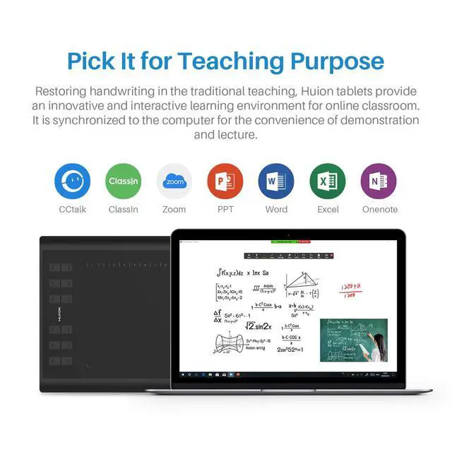 Alt view image 6 of 7 - Inspiroy H1060P Graphics Drawing Tablet with 8192 Pressure Sensitivity Battery-Free Stylus and 12 Customized Hot Keys, 10 x 6.25 inches Digital Art Tablet for Mac, Windows PC and Android