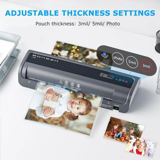 Alt view image 3 of 5 - Laminator Machine,  13 Inch Wide Thermal Laminator with Never Jam Technology, A3 Laminating Machine with 100 Laminating Sheets for School, Office and Home, Black (L3402)