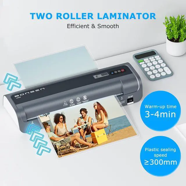 Alt view image 4 of 5 - Laminator Machine,  13 Inch Wide Thermal Laminator with Never Jam Technology, A3 Laminating Machine with 100 Laminating Sheets for School, Office and Home, Black (L3402)