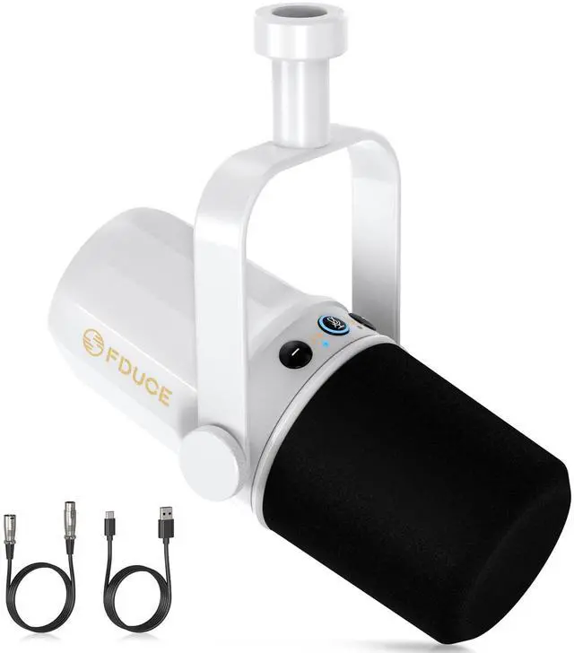 Main image of SL40 Dynamic Microphone for Podcasting, Gaming, Live Streaming and Recording, Built-in Headphone Output, LED Mute Button, All-Metal USB/XLR, Voice Isolation Technology (White)