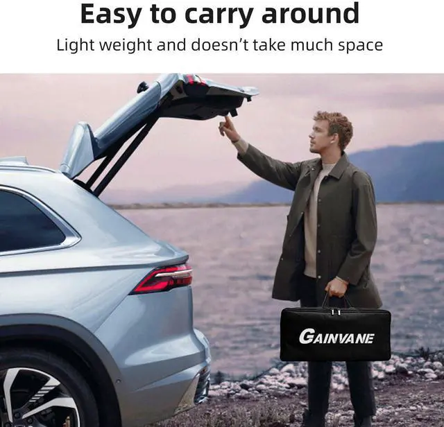 Alt view image 2 of 6 - Projector Screen and Stand, 120 inch Portable Projector Screen Indoor Outdoor Projection Screen 16:9 4K HD Wrinkle-Free Light-Weight Movie Screen with Carry Bag for Backyard Movie Night