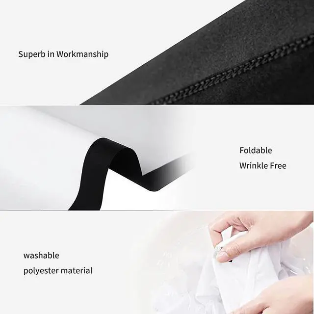 Alt view image 5 of 7 - Projector Screen with Stand 120 inch Portable Projection Screen 16:9 4K HD Rear Front Projections Movies Screen with Carry Bag for Indoor Outdoor Home Theater Backyard Cinema Travel