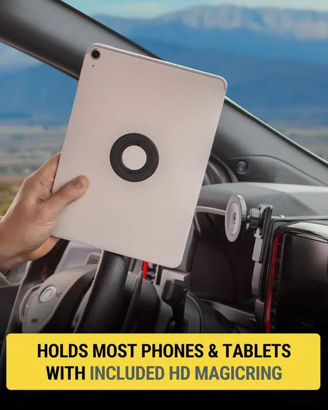 Alt view image 4 of 7 - Heavy Duty MagSafe Mount/Tablet Holder for Car, Magnetic Cell Phone Stand with Extra Strong Magnets and AMPS Mounting Plate for ProClip Vehicle Specific Mount Bases (Base Required)