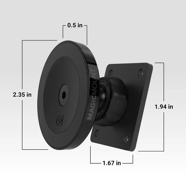Alt view image 6 of 7 - Heavy Duty MagSafe Mount/Tablet Holder for Car, Magnetic Cell Phone Stand with Extra Strong Magnets and AMPS Mounting Plate for ProClip Vehicle Specific Mount Bases (Base Required)
