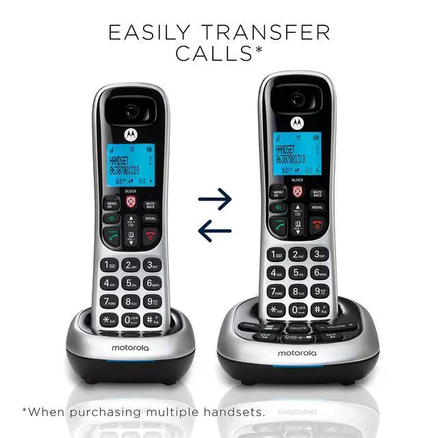 Alt view image 2 of 5 - Motorola CD4013 Digital Cordless Phone with Answering Machine with 3 Handsets, Silver