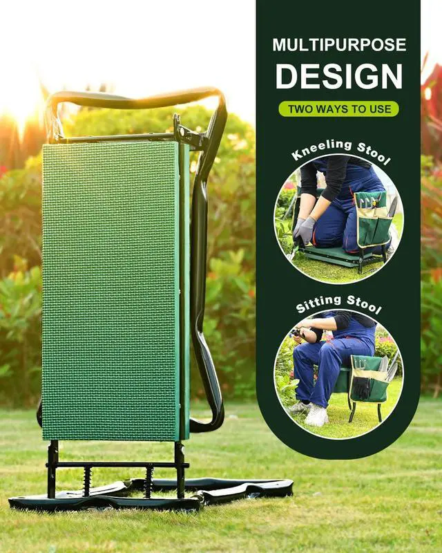 Alt view image 4 of 7 - Garden Bench for Kneeling and Sitting Foldable Garden Kneeler and Seat Heavy Duty,Gardner Gifts Ideas for Women Mom Grandma