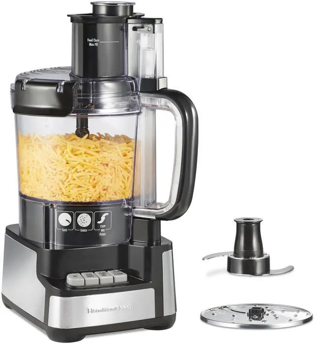 Main image of Stack & Snap Food Processor and Vegetable Chopper, BPA Free, Stainless Steel Blades, 12 Cup Bowl, 2-Speed 450 Watt Motor, Black (70725A)