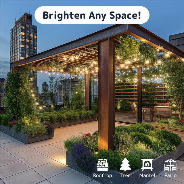 Alt view image 2 of 7 - 500 Count Clear Christmas Tree Lights with Green Wire - 100 ft Warm White Twinkle Lights for Indoor or Outdoor Use - Holiday Fairy String Lights for Christmas Trees or Patios