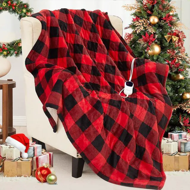 Main image of Electric Blanket Heated Queen Size - 84x90 Ultra Soft Cozy Flannel Heating Blanket with 10 Fast Heat Levels 8 Hours Auto Off Over-Heated Protection ETL Certification Keep Warm in Home