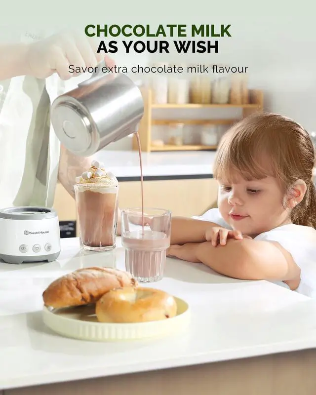 Alt view image 5 of 7 - Milk Frother, 4-in-1 Electric Milk Steamer and Frother, 16.9OZ 600W Smart Touch Control Hot and Cold Foam Maker, Memory Function for Latte, Cappuccinos, Warm Milk, Hot Chocolate Milk