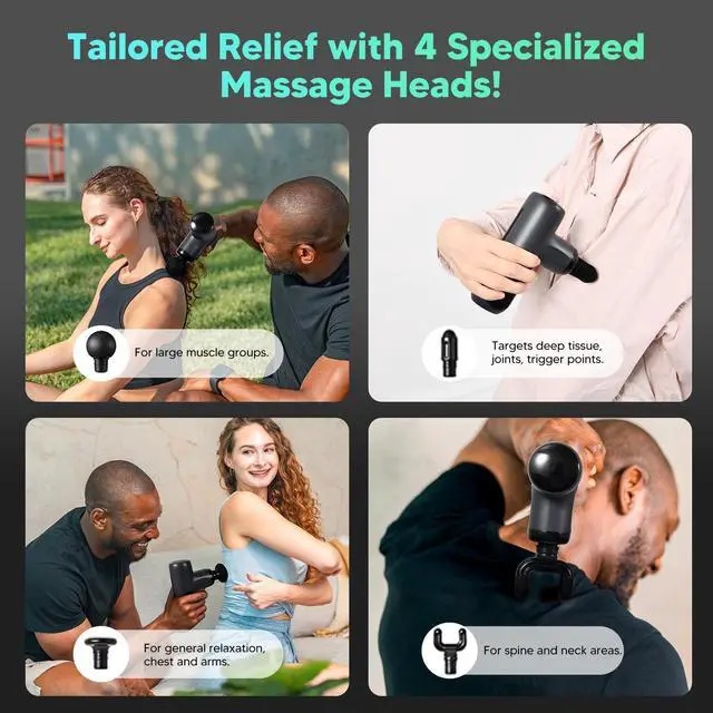 Alt view image 6 of 7 - Mini Massage Gun Deep Tissue, Percussion Muscle Massager for Back Pain Relief, Portable Small Travel Size, Quiet Massager, Gifts for Woman Man