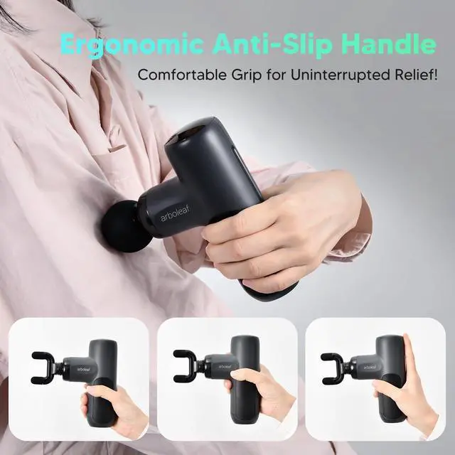 Alt view image 7 of 7 - Mini Massage Gun Deep Tissue, Percussion Muscle Massager for Back Pain Relief, Portable Small Travel Size, Quiet Massager, Gifts for Woman Man
