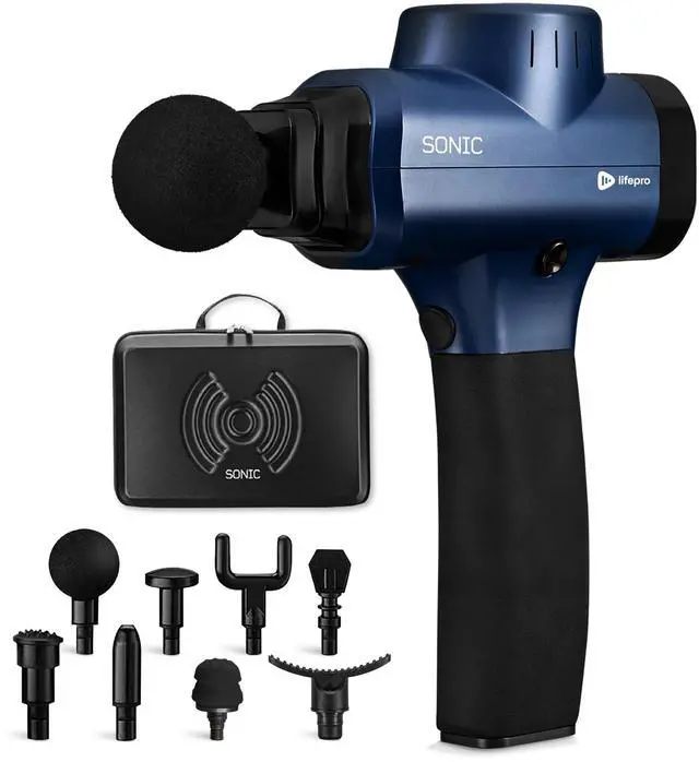 Main image of Massage Gun - Percussion Muscle Massager for Athletes with 8 Massage Heads and 5 Speed Settings - Deep Tissue Back and Muscle Massage Gun for Recovery