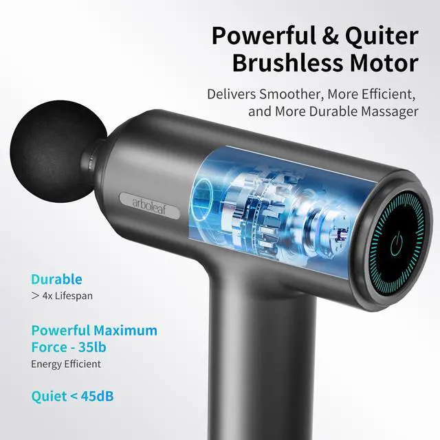 Alt view image 3 of 7 - Massage Gun deep Tissue, 6 Speeds Powerful Handheld Percussion Muscle Massager Gun with Portable Travel Case for Back, Shoulder, Sore Muscles, Pain Relief for Athletes, Relax, Gifts