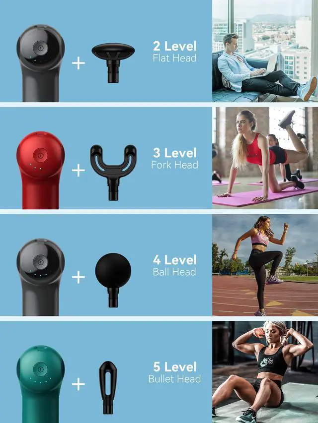 Alt view image 4 of 7 - Super Mini Massage Gun, Percussion Deep Tissues Muscle Massager, Compact Sports Travel Massage Gun, Portable Handheld Massager for Office Gifts for Her, Home, Athletes