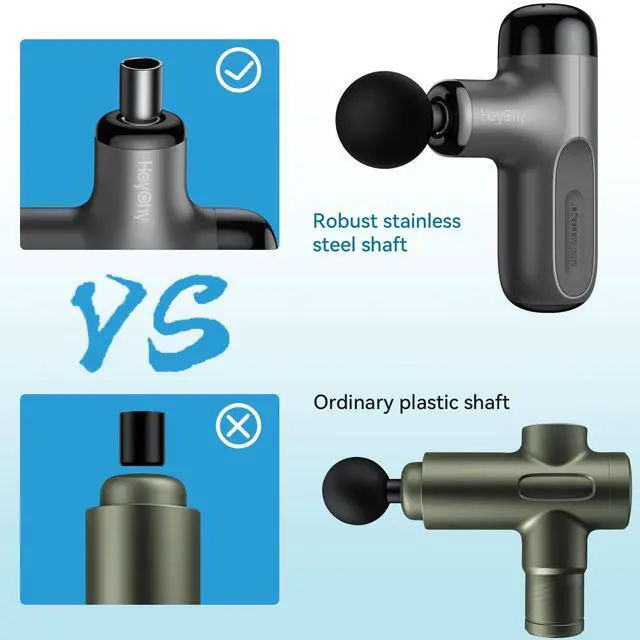 Alt view image 7 of 7 - Mini Massage Gun with Heat, Deep Tissue Massage Gun, Portable Percussion Muscle Massager with 4 Massage Heads for Athletes