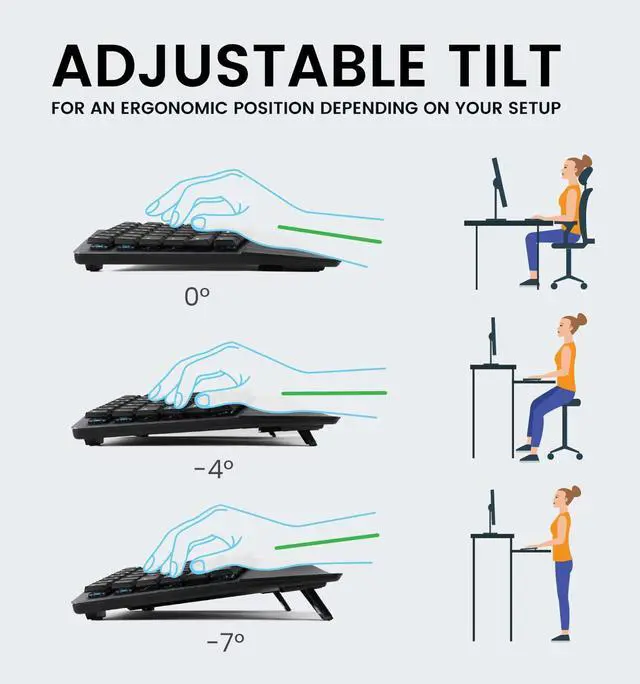 Alt view image 5 of 7 - PERIBOARD-335RD Wired Ergonomic Mechanical Compact Keyboard - Low-Profile Red Linear Switches - Programmable Feature with Macro Keys - Compatible with Windows and Mac OS X - US English