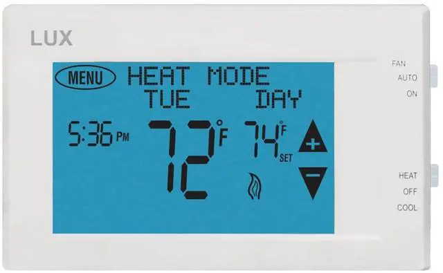 Alt view image 4 of 7 - Products TX9600TS Programmable Large Touchscreen Heating Cooling Thermostat, White