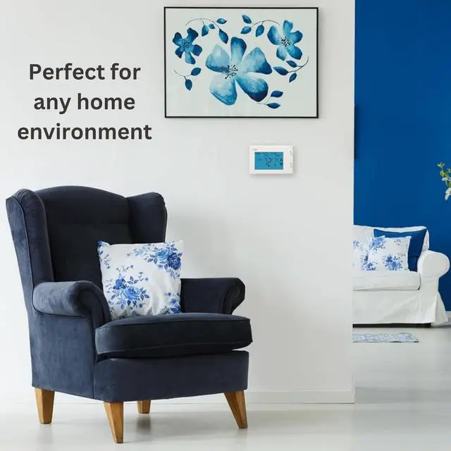 Alt view image 5 of 7 - Products TX9600TS Programmable Large Touchscreen Heating Cooling Thermostat, White