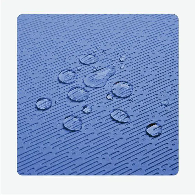 Alt view image 6 of 7 - Extra Thick TPE Yoga Mat - 72"x 32" Thickness 1/2 Inch -Eco Friendly SGS Certified - With High Density Anti-Tear Exercise Mats For Home Gym Travel & Floor Outside (Blue)