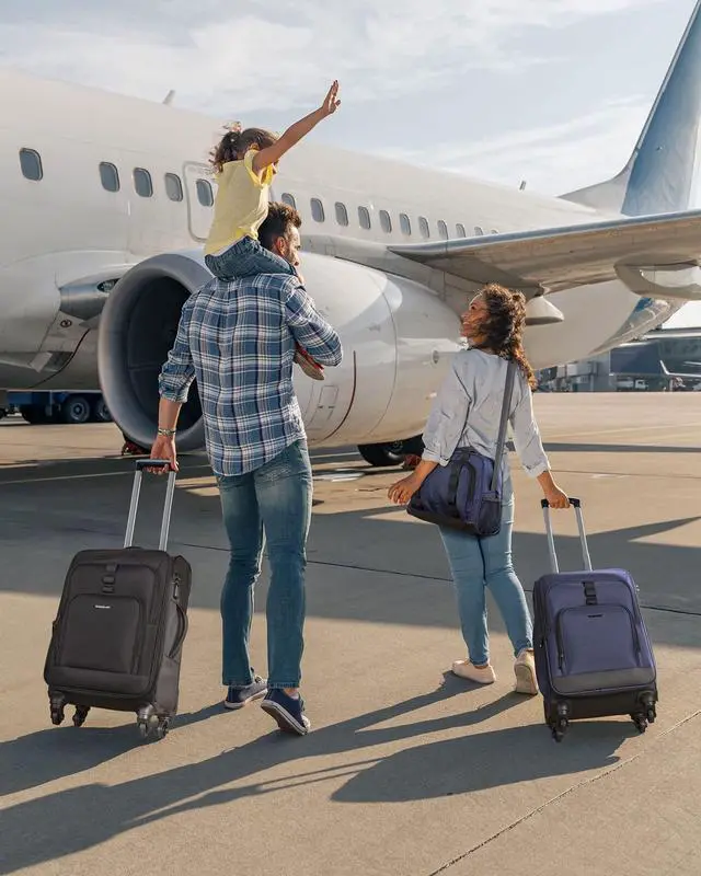 Alt view image 2 of 6 - Expandable 20 inch Carry on Luggage Airline Approved, Lightweight Carry on Suitcase with Spinner Wheels, Family Travel Suitcase Set with Duffle Bag-Black