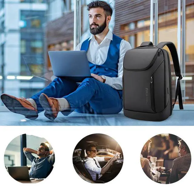 Alt view image 6 of 7 - Business Smart Backpack Waterproof fit 15.6 Inch Laptop Backpack with USB Charging Port,Travel Durable Backpack