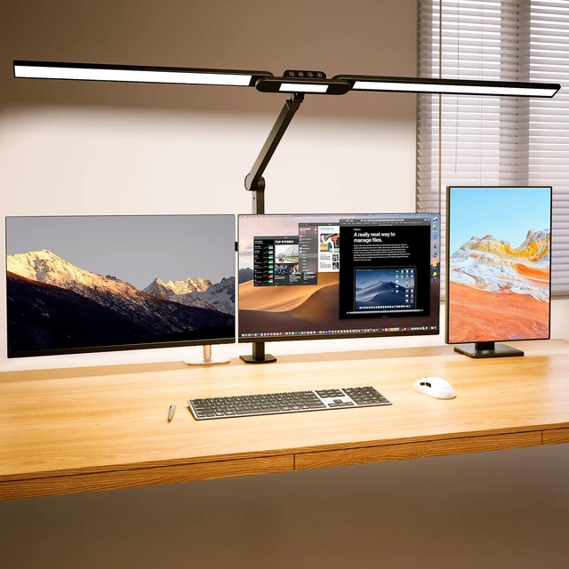 LED Architect Desk Lamp with Clamp - 24W Ultra Bright Adjustable Swing ...