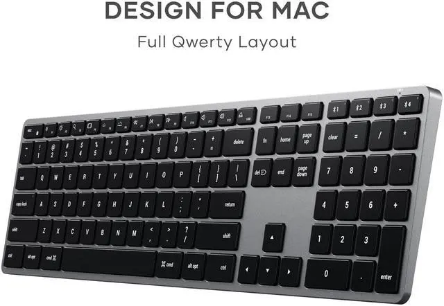 Alt view image 3 of 7 - Slim X3 Bluetooth Backlit Keyboard for Mac, Illuminated Keys & Multi-Device Sync, for MacBook Air/Pro M5/M4, iPad Air/Pro M5/M4/M3, iPad mini, Mac mini, iMac - Space Gray