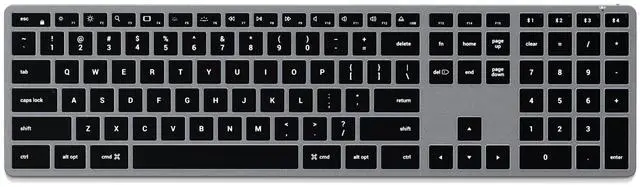 Main image of Slim X3 Bluetooth Backlit Keyboard for Mac, Illuminated Keys & Multi-Device Sync, for MacBook Air/Pro M5/M4, iPad Air/Pro M5/M4/M3, iPad mini, Mac mini, iMac - Space Gray