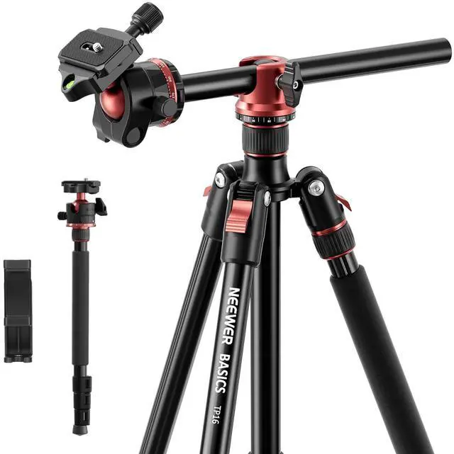 Main image of Basics 70.9" Camera Tripod Monopod with Center Column & Ball Head, Quick Release Overhead DSLR Cell Phone Holder Stand Compatible with iPhone Travel Video Recording, 17.6 lbs Max Load, TP16