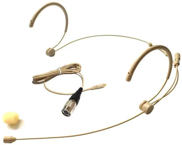 Main image of Microdot 4016 Headset Headworn Microphone for Audio Technica Wireless System - Detachable Cable with 4 Pin Hirose Type Connector - Omidirectional Mic