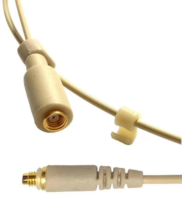 Alt view image 2 of 3 - Microdot 4016 Headset Headworn Microphone for Audio Technica Wireless System - Detachable Cable with 4 Pin Hirose Type Connector - Omidirectional Mic