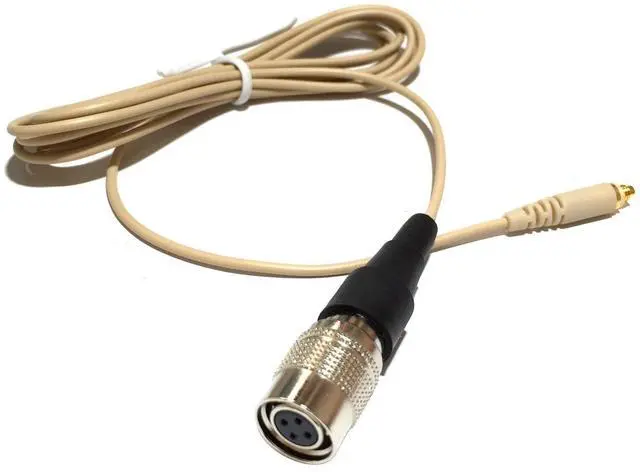 Alt view image 3 of 3 - Microdot 4016 Headset Headworn Microphone for Audio Technica Wireless System - Detachable Cable with 4 Pin Hirose Type Connector - Omidirectional Mic