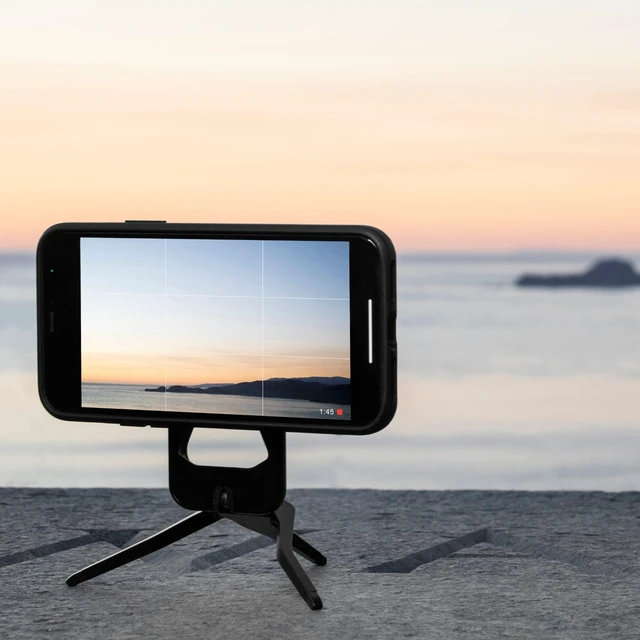 Alt view image 6 of 7 - Mobile Tripod, Black, Compact Design, Portable and Pocket Friendly, MagSafe Compatible, SlimLink Mounting, Use It as a 3-Legged Stand, Kickstand or Grip, Phone Tripod Stand