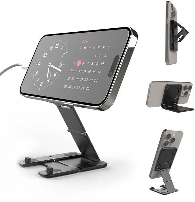 Main image of Stance+ 10-in-1 MagSafe Super Gadget, Magnetic Tripod Stand, Car Vent+Dash+CD Mount, Finger Holder, Airplane Mount, Selfie Stick, More