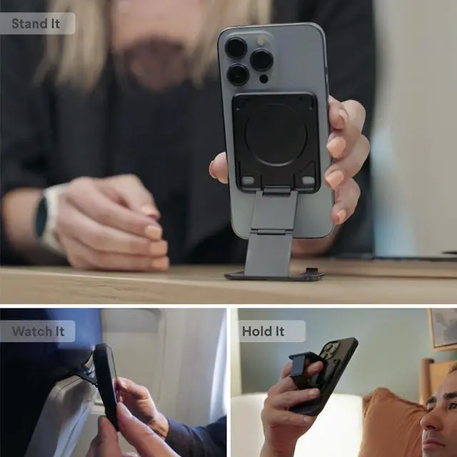 Alt view image 3 of 5 - Stance+ 10-in-1 MagSafe Super Gadget, Magnetic Tripod Stand, Car Vent+Dash+CD Mount, Finger Holder, Airplane Mount, Selfie Stick, More