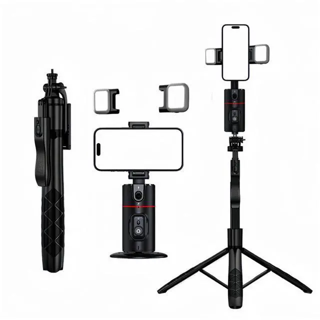 Main image of Auto Face Tracking Tripod Remote Control,Smart Tracking Phone Holder,360° Rotation Face Body Phone Camera Mount Gesture Control with Tripod Stand for Live Streaming Video,Chat Face timeMeeting