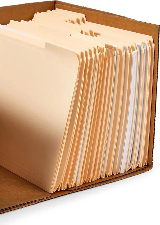 Alt view image 3 of 7 - Basics Storage/Filing Boxes with Lift-Off Lid - Letter/Legal Size, Sturdy, Easy Assembly, White, 16.2" L x 12.5" W x 10.5" H, Pack of 20