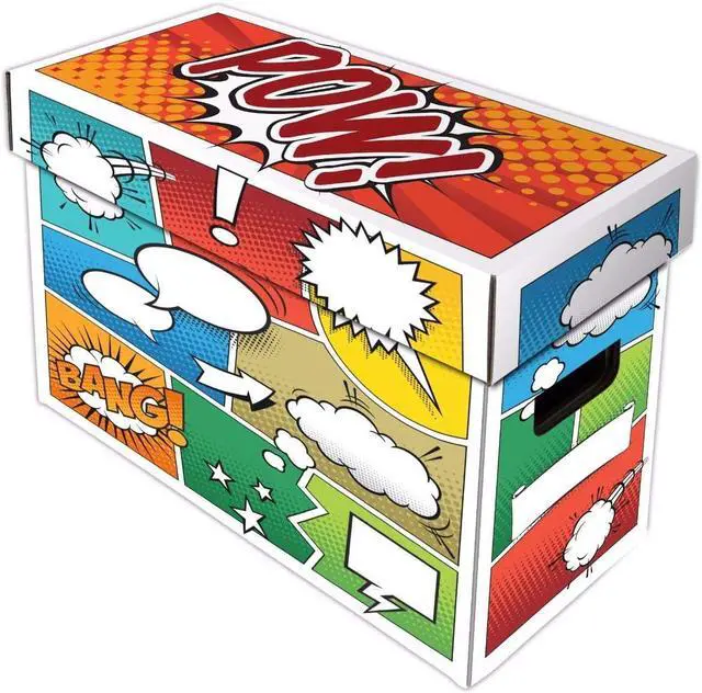 Main image of BCW Pow! Comic Book Storage Short Box - 1 Pack | Holds 150-175 Silver, Bronze, or Modern Comics