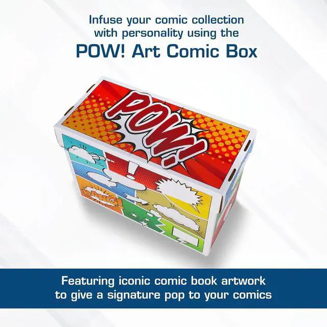 Alt view image 2 of 6 - BCW Pow! Comic Book Storage Short Box - 1 Pack | Holds 150-175 Silver, Bronze, or Modern Comics