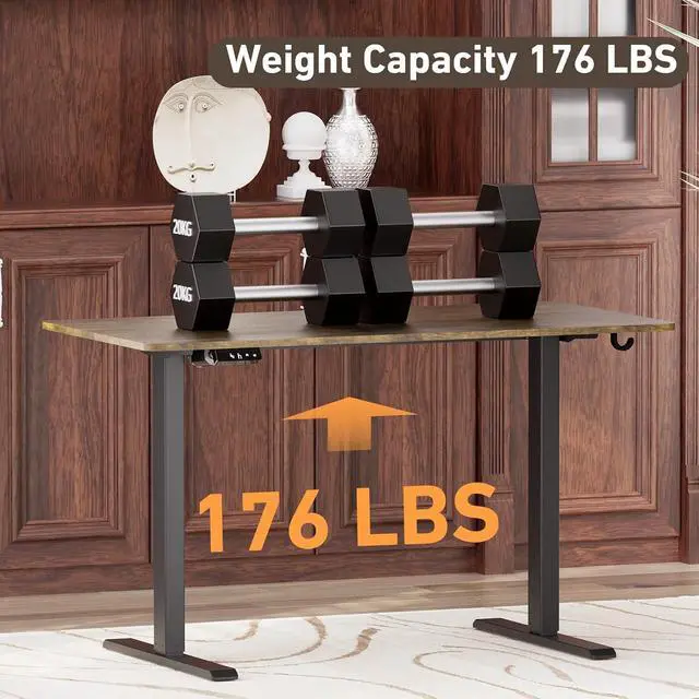 Alt view image 7 of 7 - Ywin Electric Height Adjustable Standing Desk with Wheels, 63 x 24 inches Ergonomic Stand Up Desk for Home Office
