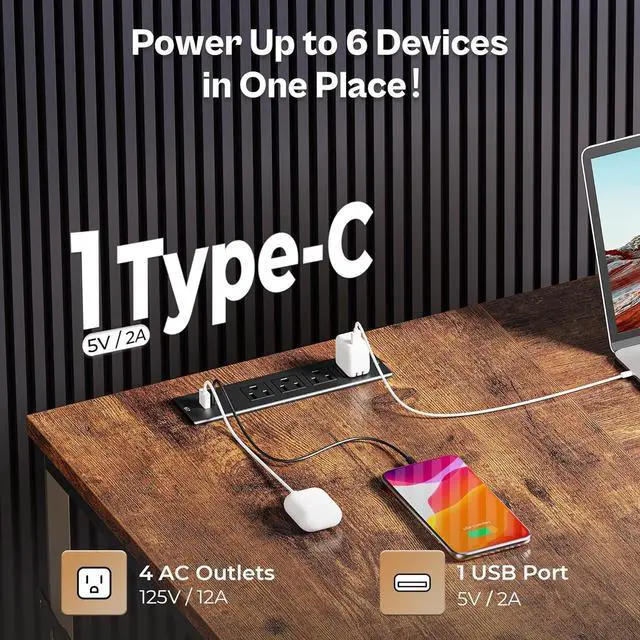 Alt view image 5 of 7 - Huuger 55 Inch L Shaped Desk with Fabric Drawers, Reversible Computer Gaming Desk with Power Outlets and USB-C Port, Adjustable Side Storage Shelves, for Work Study Corner Home Office, Rustic Brown