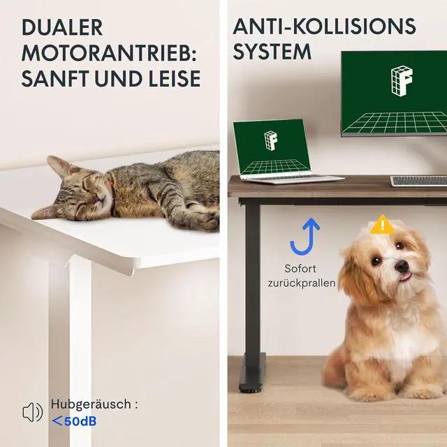 Alt view image 6 of 7 - FLEXISPOT 79 x 32 Inch Dual Motor Standing Desk, Computer Desk with Memory Controller, Home Office Desk with Splice Board (White Frame + 79" White Desktop, 2 Packages)