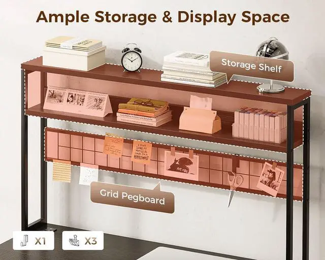 Alt view image 4 of 7 - AODK 59 Inch L Shaped Desk with 4 Drawers, Reverisble Computer Desk with Keyboard Tray & Pegboard, Home Office Desk with Storage Shelves & CPU Stand, Gaming Desk with Led Lights & Power Outlets, Black