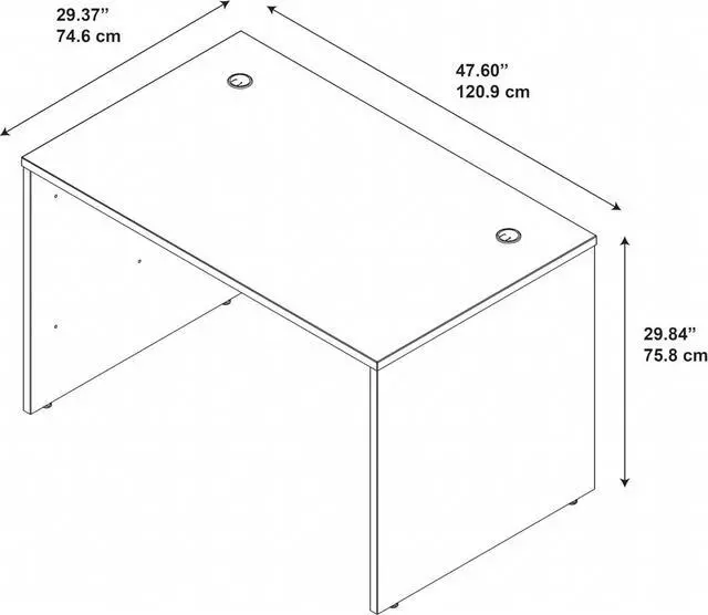 Alt view image 3 of 4 - Bush Furniture Series C Bushell Desk, Office Workstation for Professional Use, Compact Desktop Solution for Workspace, 48W x 30D, Hansen Cherry