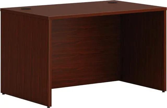 Main image of HON MOD Executive Desk 48-Inch Large Computer Desk Shell, Thick Wooden Laminate, Modern Table with Cord Management, 48" W x 30" D x 29" H, Traditional Mahogany